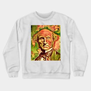 John Stuart Mill Snow Portrait | John Stuart Mill Artwork 14 Crewneck Sweatshirt